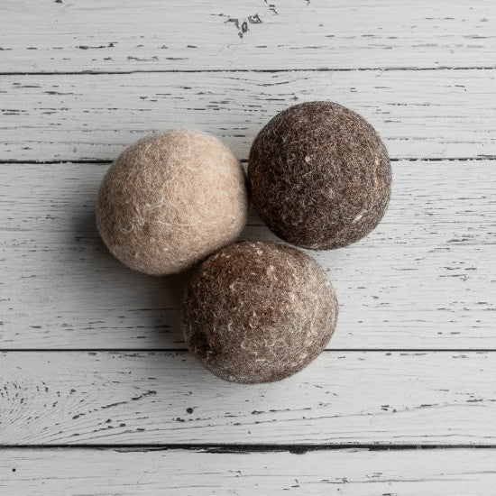 Trio balles de séchage tissées à la main