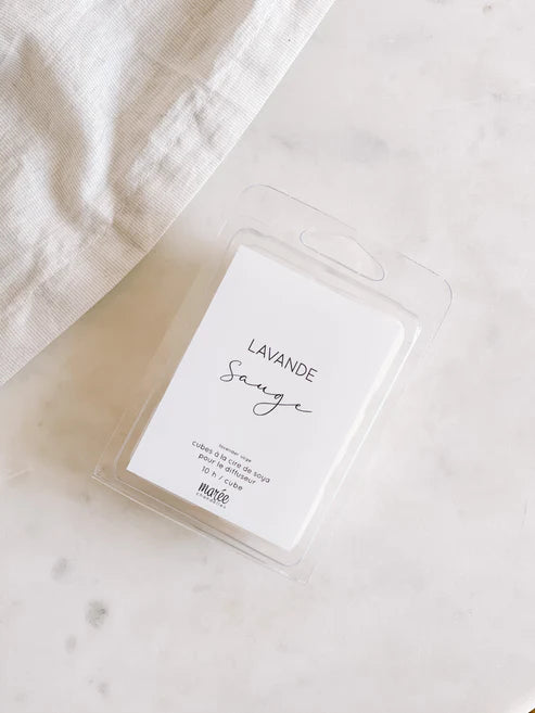 Cubes de cire de soya naturels LAVANDE fabriqués au Québec