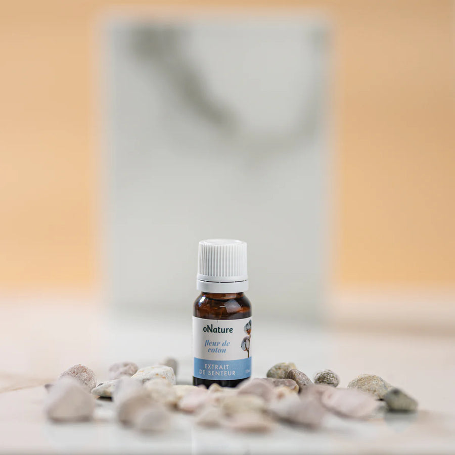 Extrait de senteur Fleur de coton de oNature – fragrance fraîche et propre pour diffusion naturelle