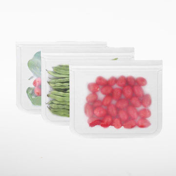 Large Reusable Silicone Bags (3 pcs)