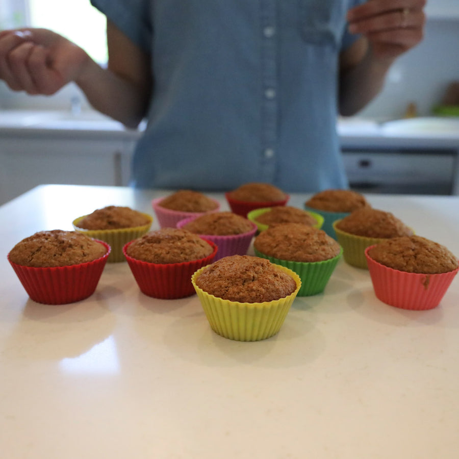 Lot de 24 Moules à Muffins Silicone, réutilisables moule cupcake et  antiadhésifs pour cupcakes, plateau à pudding, Anti-adhésif, 4 Couleurs